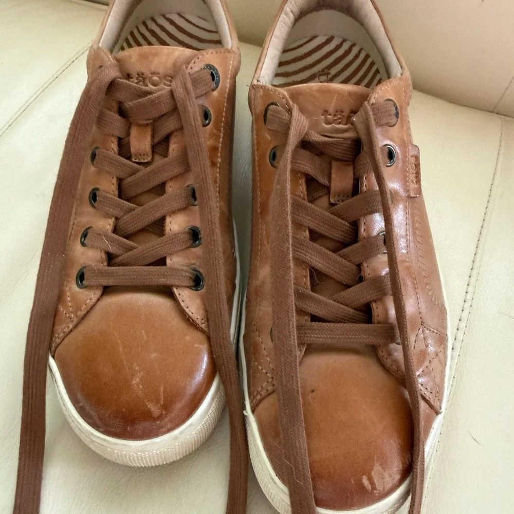 Women’s Taos Casual Leather Sneakers - Brown - Picture 1 of 5